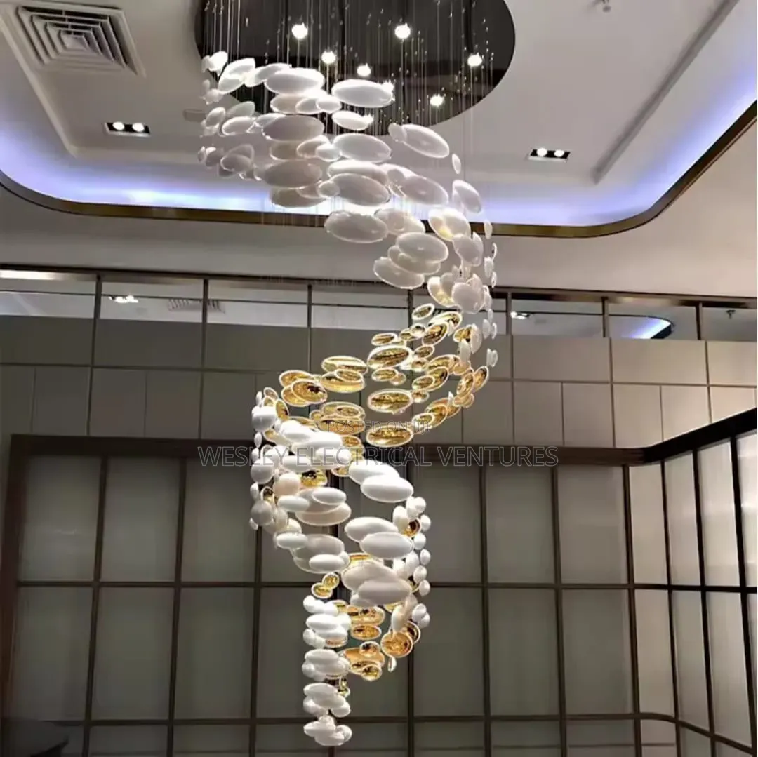 Egg Shape Dropping Chandelier Light 7ft Long