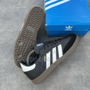 Original Adidas Samba Shoes Black and White Strips