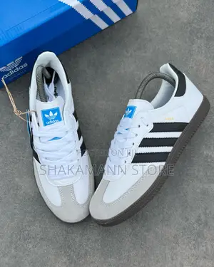 Original Adidas Samba Triple White and Three Stripes Blacl