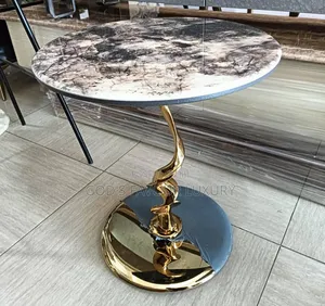 Round Top Marble Side Stool