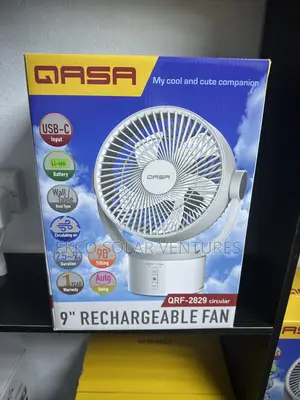 Qasa 9" Circular Rechargeable Fan