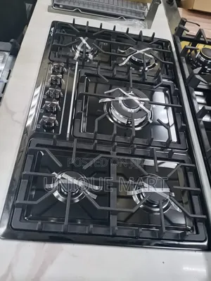 90cm Quality Black Steel 5 Burner Gas