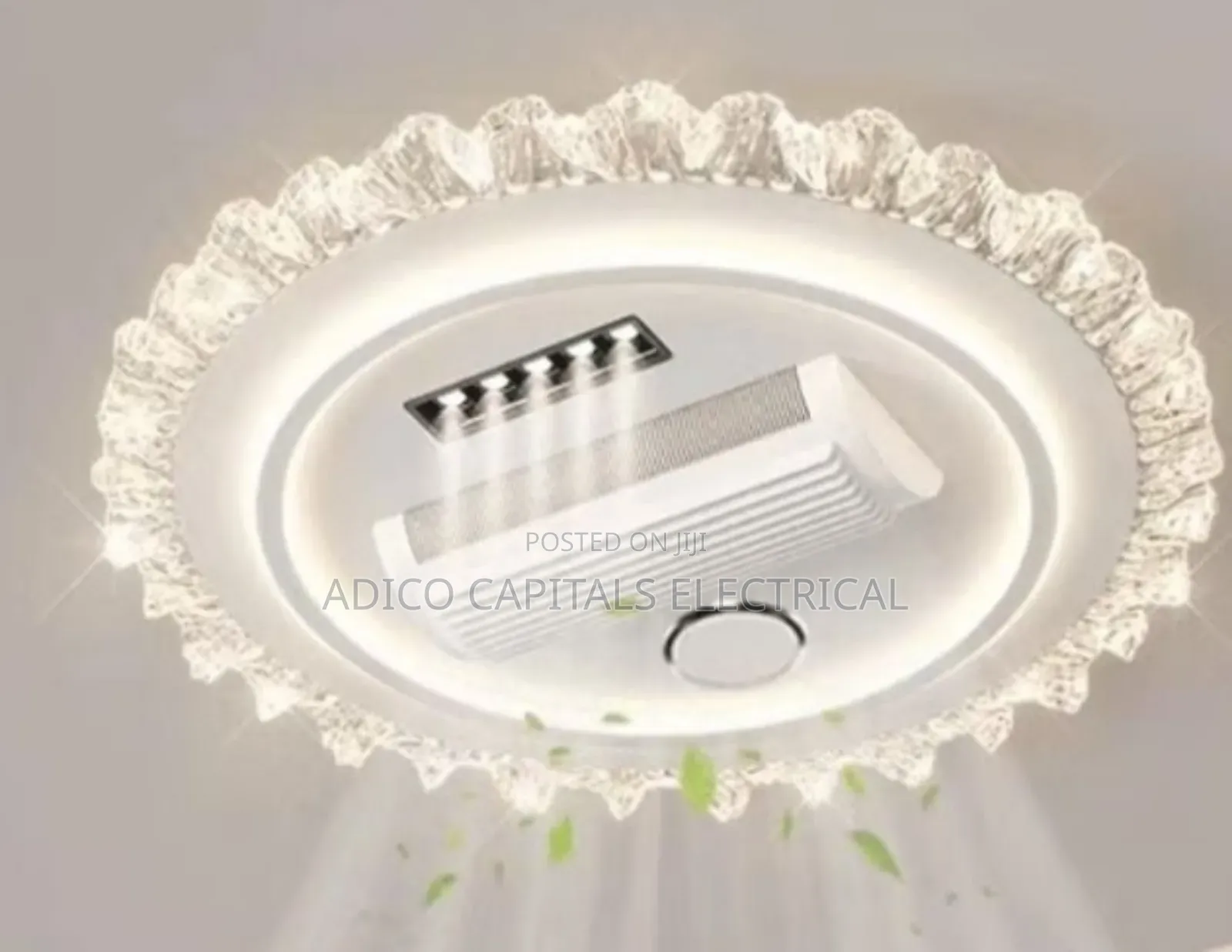 Ceiling Chandelier With Bladless Fan