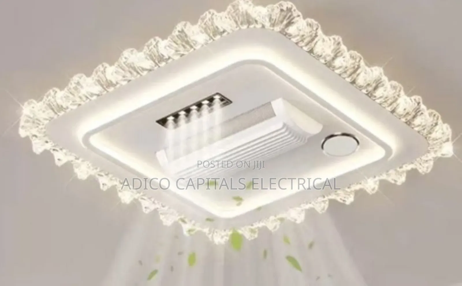 Ceiling Chandelier With Bladless Fan