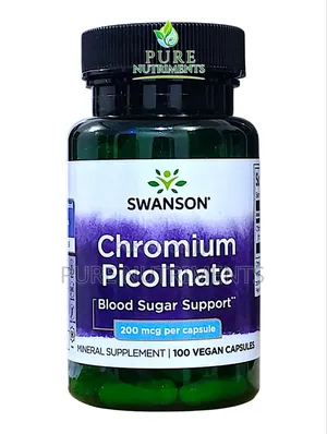 Swanson Chromium Picolinate 200mcg 200 Vegan Caps_ Blood Sugar Support
