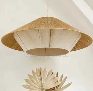 Bamboo Rattan Pendant Lamp Minimalist Boho Woven Hanging Light