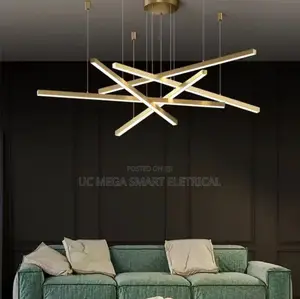 Modern Minimalist Designer Chandelier Creative Lines for Living Room