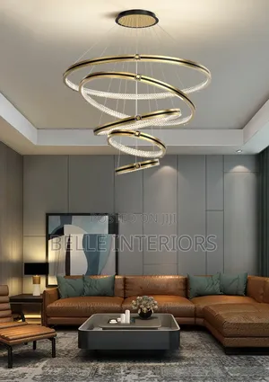 Dining Room Crystal Chandelier Simple Modern Ring Loft Duplex