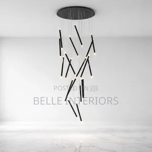 Simple Chandelier Duplex. Living Room Led