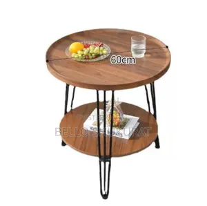 Double Small Round Coffee Table With Couch.