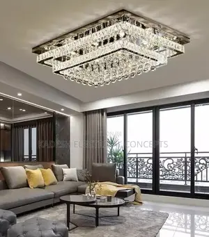 Modern Luxurious Silver Led Crystal Chandelier