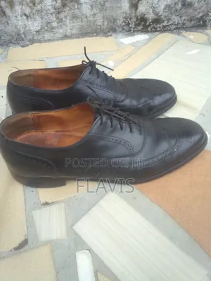 Used Black Leather Formal Opima Shoes-Clean Size 42