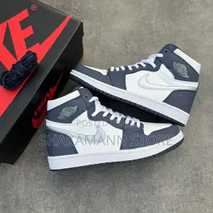 Air Jordan 1 High Quality Blue Silver Swoosh