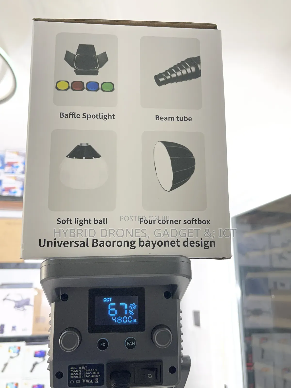 Bediro T200 Pro Key Light for Video Content