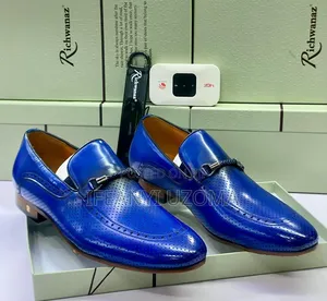 Blue Color and Brown Color Men Italian Shoe