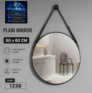 Black Frame Belt Mirror Without Light