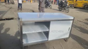 Stainless Steel Table With Cabinet