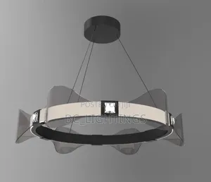 Nordic Exhibition Hall Dining Room, Circular Glass Pendant Light
800mm