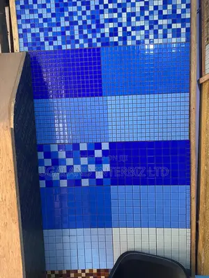 Deep Blue Glass Mosaic (1x1)