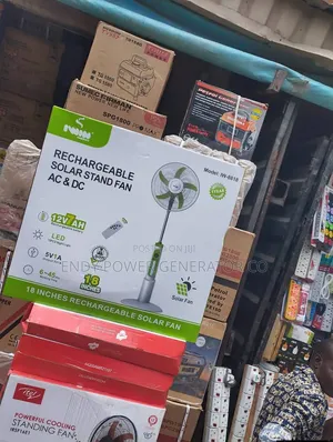 Rechargeable Solar Iwin Fan With Led Lights