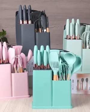 19pieces Silicone Cooking Spoon With Board