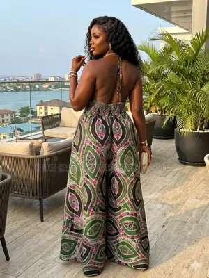 Backless Ankara Jumpsuit - Style 932