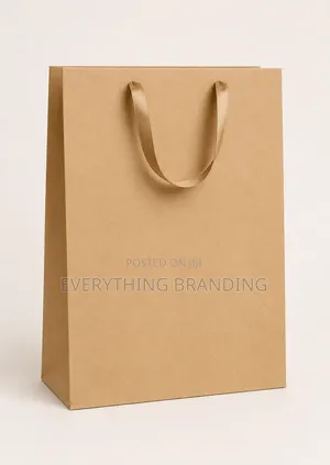 8.5×5×11.5in, A4 Paper Bag With Ribbon Handle