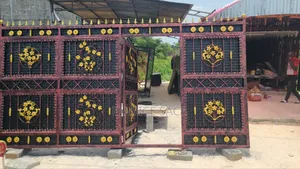 Wrought-iron Gate With Gold Design