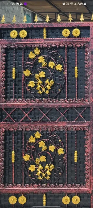 Wrought-iron Gate With Gold Design