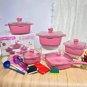 25pcs Disnie Regina Granite Coating Cookware Set + Free Cooking Tools