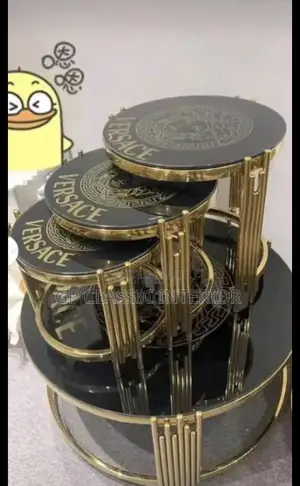 Furniture Center Table Gold 3in1