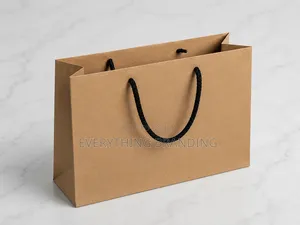 Quality Kraft Paper Bag, Imported Handle, A4 Plain Bag