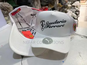 Designer Truckers Face Cap - White