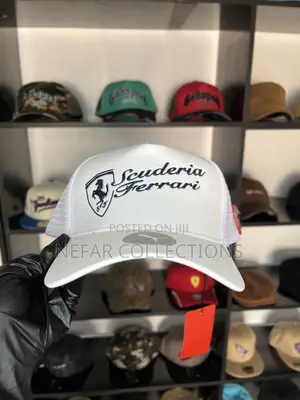 Designer Truckers Face Cap - White