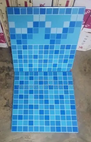 Blue Ripple Pool Tiles