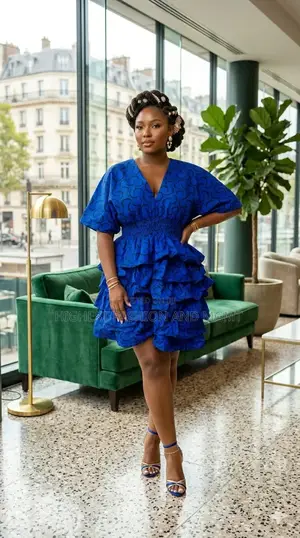 Short Sleeve Gown With Flare - Style 324