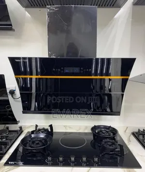Plasma Kitchen Hood With 5 Burner Gas Hob.