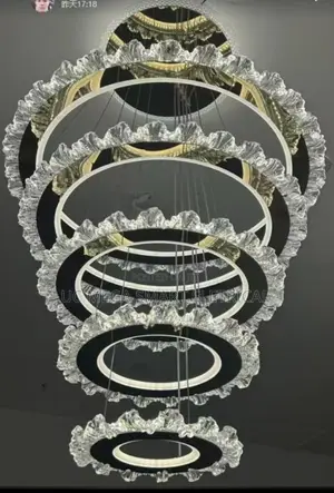Modern Circular Crystal Chandelier Led Light Luxury Minimalist Dining