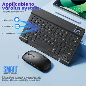 Wireless Keyboard + Mouse Compatible With Phones iPad Computer
