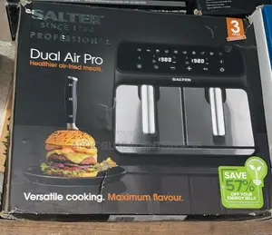 Salter Dual Air Pro Digital Touchscreen Air Fryer -1700w - 7.6l