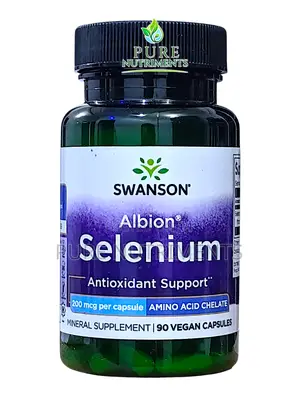 Swanson Selenium 200mcg 90 Vegan Caps for Antioxidant Immune Support