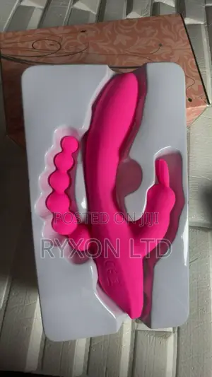 Ao Lei 3in1 Rabbit Vibrator Rechargeable With Anal Beads