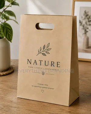 Print Kraft Paper Bag, A4, for Gift and Retail Packaging