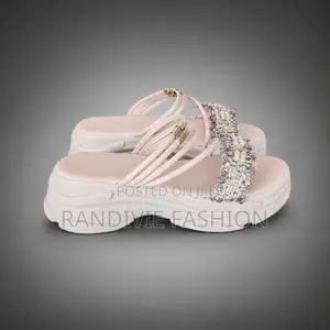 Pearls Sandals Beige