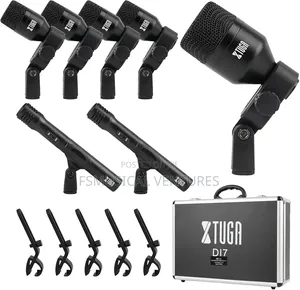 Xtuga Di7 7-Piece Drum Microphone Kit – No XLR Cable Needed for Stage
