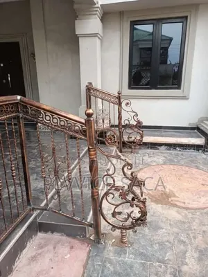 Wrought-Iron Handrail Double Starter