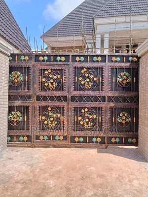 Wrought-Iron Gate Green Flower