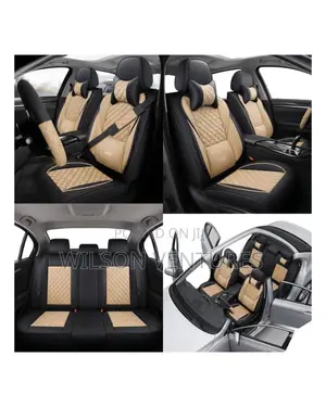 High Quality Car Seat Cover Beige and Black 5 Seater Car/Suv