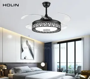 Fan Chandelier Light With Bluetooth Speaker and Remote Control