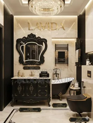 Royal Matte Black Cabinet With an Led Mirror